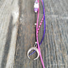 Boho Feder Haarclip mit echten Steinen und Charms