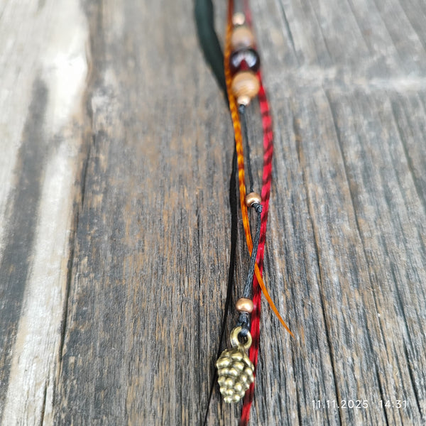 Boho Feder Haarclip mit echten Steinen und Charms