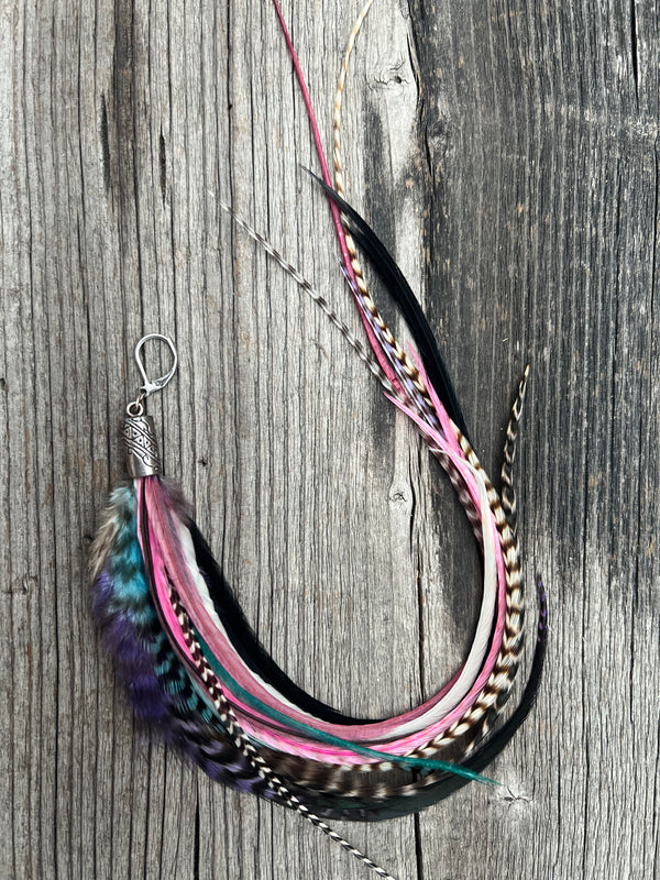 Feather earring unique No. 137