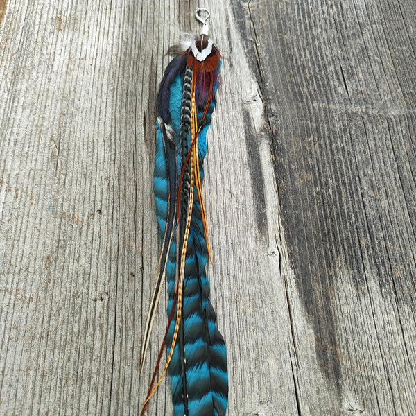 Feather earring unique No. 140